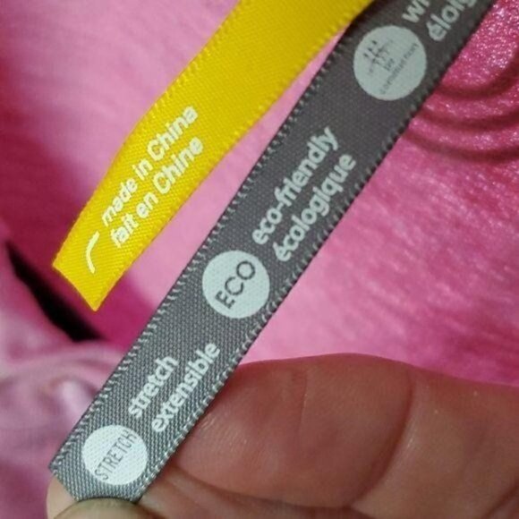 LOLE Cinched Neck Stretch Eco Friendly Pink Pullover Tunic with Pockets - Picture 6 of 11